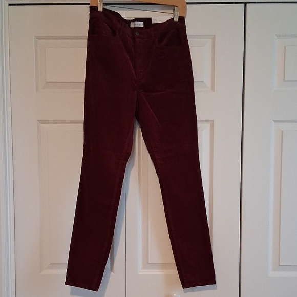 LOFT Burgundy Corduroy Pants - Picture 1 of 6
